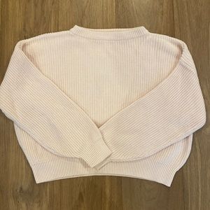 Light pink, cable knit sweater from Brandy Melville, never worn